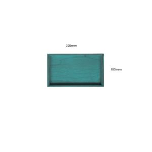 Turquoise Painted Birch Ply Box Tray 325185