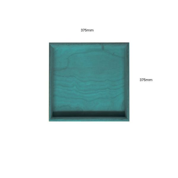Turquoise Painted Birch Ply Box Tray 375375 Turquoise Painted Birch Ply Box Tray 375375