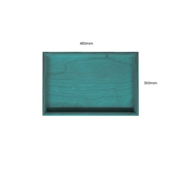 Turquoise Painted Birch Ply Box Tray 450300 Turquoise Painted Birch Ply Box Tray 450300