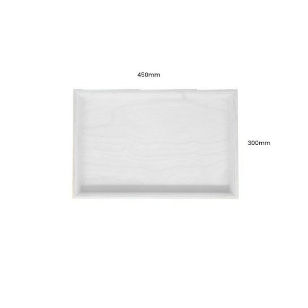 White Painted Birch Ply Box Tray 450300 White Painted Birch Ply Box Tray 450300