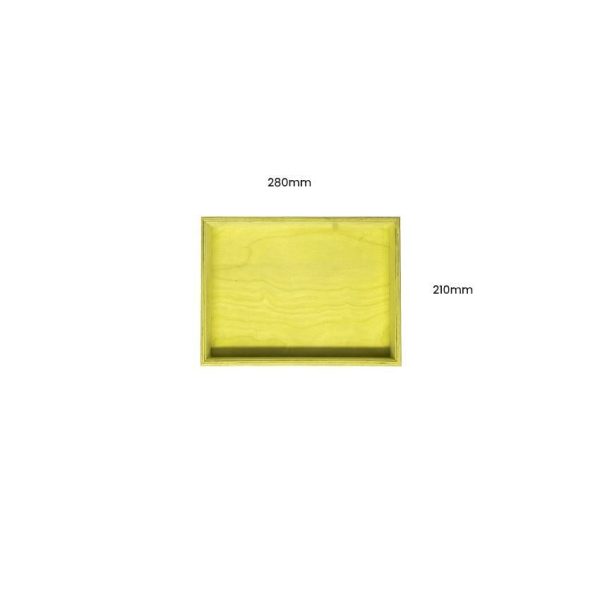 Yellow Painted Birch Ply Box Tray 280210 Yellow Painted Birch Ply Box Tray 280210