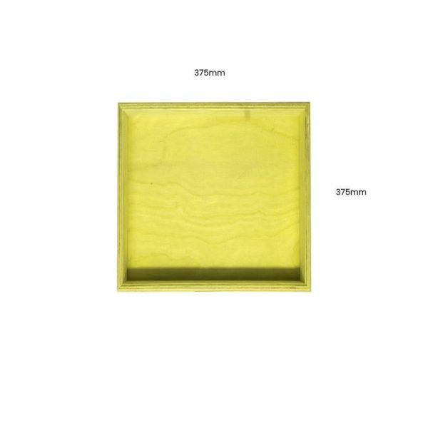 Yellow Painted Birch Ply Box Tray 375375 Yellow Painted Birch Ply Box Tray 375375