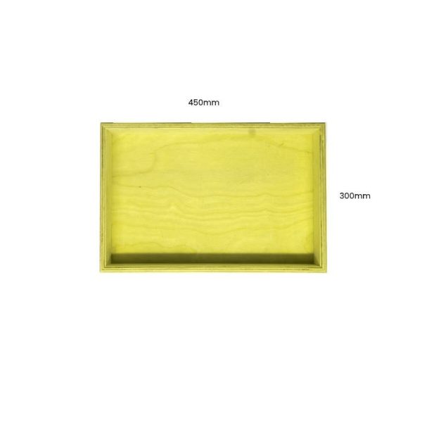 Yellow Painted Birch Ply Box Tray 450300 Yellow Painted Birch Ply Box Tray 450300