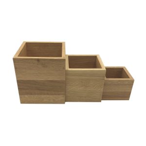 aligned oak box riser set