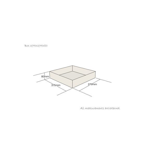 box 375x375x80 schematic Painted Birch Ply Box 375x375x80