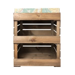 double drop front and shallow cushion crate with cushion 525x325x670 front view