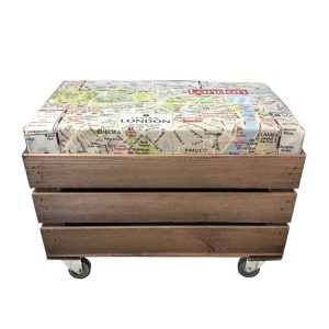 mobile london map cushion seater crate with cushion 525x325x325 side view
