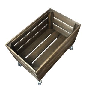 mobile rustic cushion seater crate 525x325x330