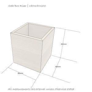 oak box riser 180x180x200 schematic
