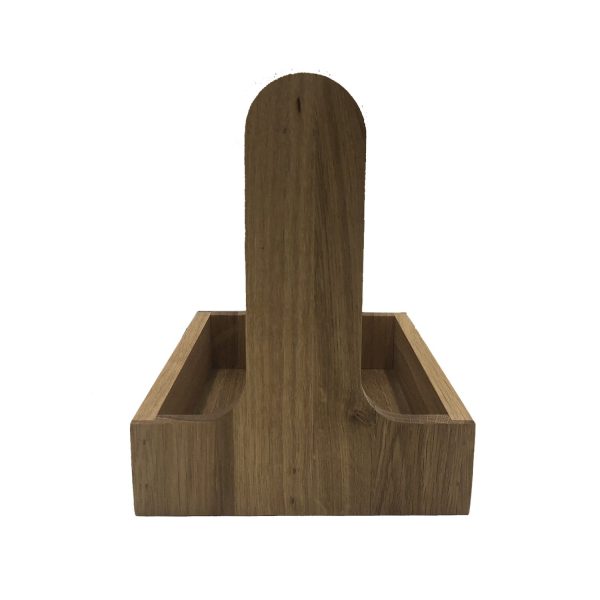 oak cutlery caddy 255x195x245 end view oak cutlery caddy 255x195x245 end view