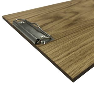 oak veneered clipboard with clip 230x320x6 detail