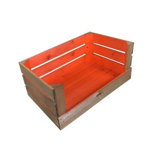 orange colour burst drop front crate 525x325x320