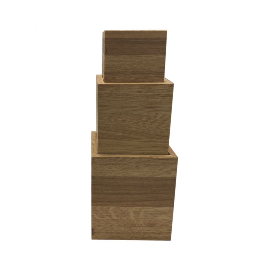 Oak Box Riser Set | Attractive and Multi-function Display