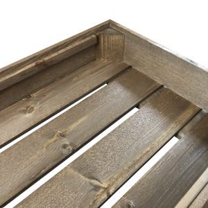 shallow rustic cushion seat crate 525x325x90 detail