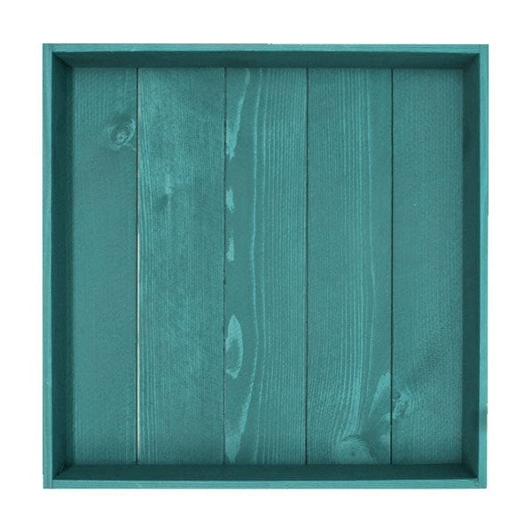 turquoise painted box from top