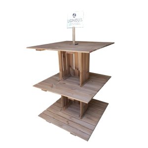 Rustic Brown Rustic 3-tier modular display stand 1000x1000x1260