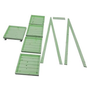 Mobile Flat Pack Painted 5-Tier Slanted Wooden A-Frame Display Stand 486x530x1765