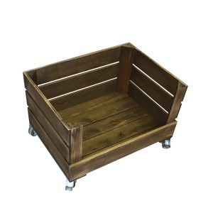 mobile drop front rustic crate 500x370x330