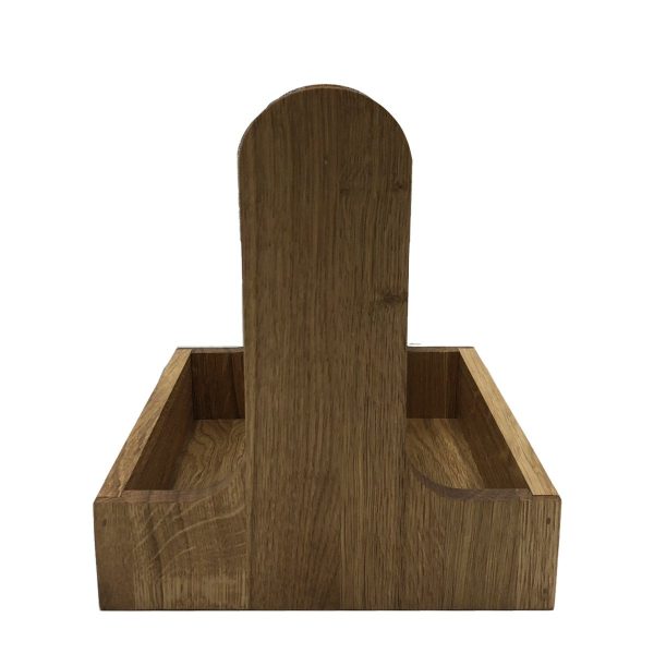 oak cutlery caddy 257x225x245 end view oak cutlery caddy 257x225x245 end view