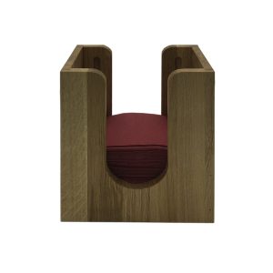 oak napkin dispenser with rollers 225x132x240 front view