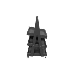 Mobile Amberley Grey Painted 3-Tier Slanted Wooden A-Frame Display Stand 486x530x1145 side view