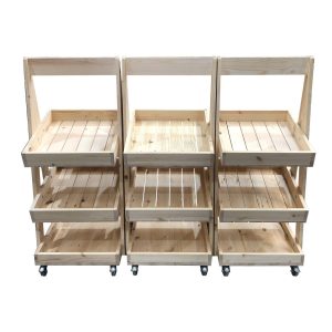 Mobile Natural Rustic 3-Tier Slanted Wooden A-Frame Display Stand 486x530x1145 set of three Mobile Natural Rustic 3-Tier Slanted Wooden A-Frame Display Stand 486x530x1145 set of three