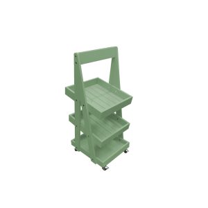 Mobile Tetbury Green Painted 3-Tier Slanted Wooden A-Frame Display Stand 486x530x1145