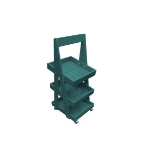 Mobile Turquoise Painted 3-Tier Slanted Wooden A-Frame Display Stand 486x530x1145