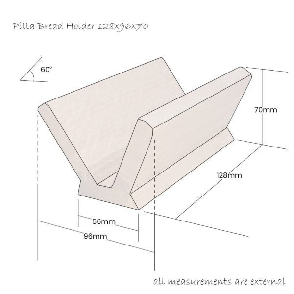 Oak Pitta Bread Holder 128x96x70 schematics Oak Pitta Bread Holder 128x96x70 schematics