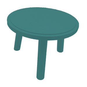 turquoise Painted Pine Milking Stool 290Dx210