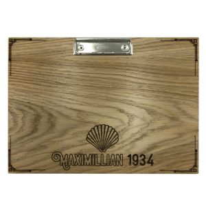 Maximillian 1934 A4 oak veneered clipboard with clip 320x230x6