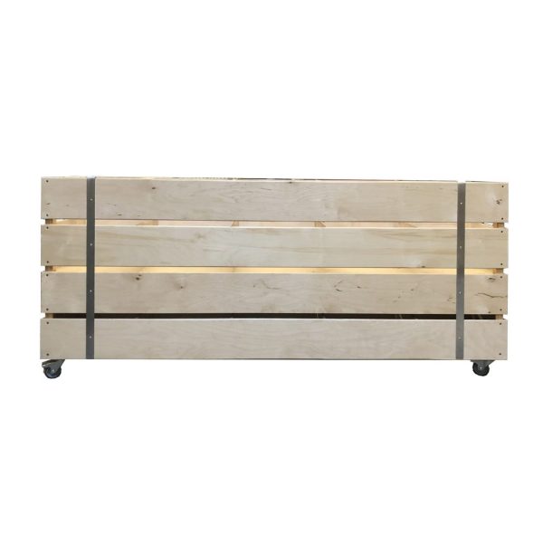 Natural Mobile Rustic 5 Bin Impulse Merchandise Display Stand 1500x300x670 front view Natural Mobile Rustic 5 Bin Impulse Merchandise Display Stand 1500x300x670 front view