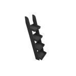 Black Painted 4-tier slanted tray wall ladder display stand 316x352x1135