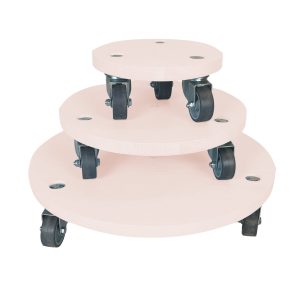 Cherington Pink painted round pot stand set