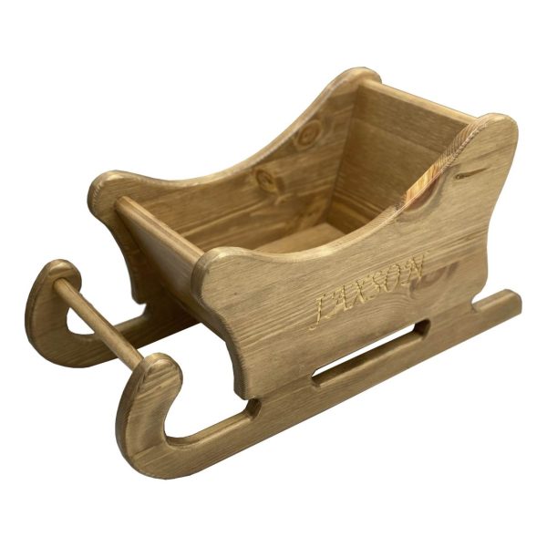 Jaxson personalised Rustic Brown Rustic Santa Sleigh 450x220x230 Jaxson personalised Rustic Brown Rustic Santa Sleigh 450x220x230