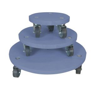 Kingscote Blue painted round pot stand set