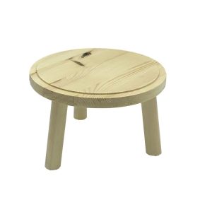 Natural Rustic Pine Milking Stool 210Dx135