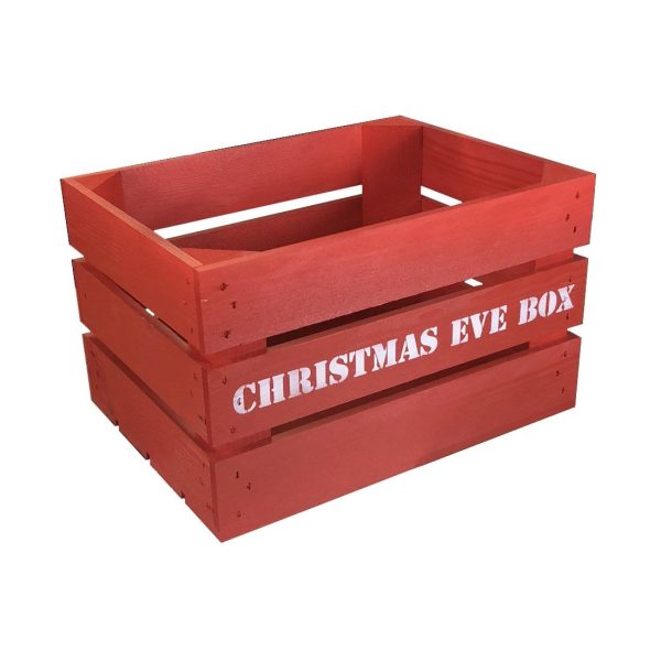Red Christmas Eve Box Crate 300x370x250 front