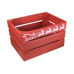 Red Christmas Eve Box Crate 300x370x250 rear