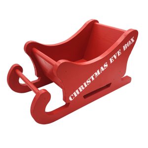 Red Painted Christmas Eve Sleigh 450x220x230