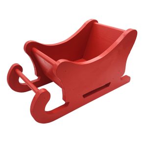 Red Painted Santa Sleigh 450x220x230