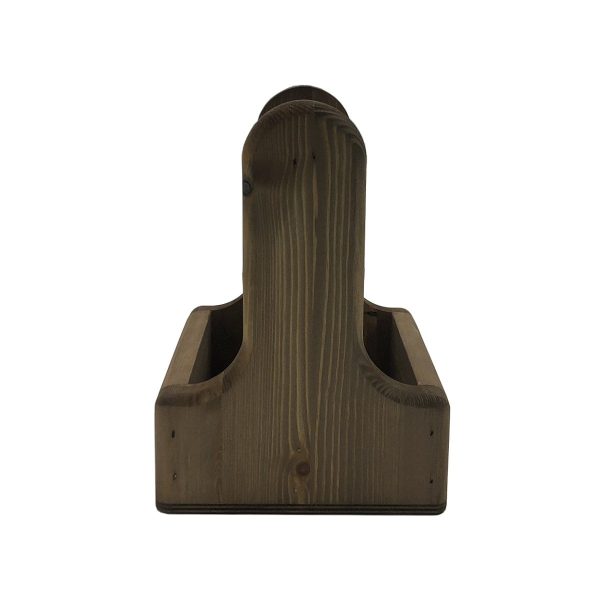 Rustic Brown Rustic Pine Condiment Caddy 170x170x230 end view Rustic Brown Rustic Pine Condiment Caddy 170x170x230 end view