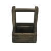 Rustic Scorched Pine Condiment Caddy 170x170x230 side view