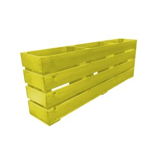 Yellow Painted Mini 3 Bin Impulse Merchandise Display Stand 1000x180x360