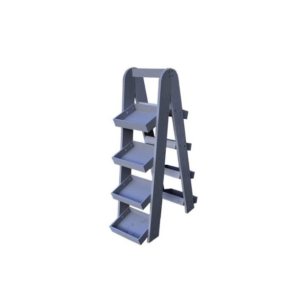 double-Kingscote-Blue-painted-4-tier-slanted-tray-wall-ladder-display-stand-316x352x1135 double-Kingscote-Blue-painted-4-tier-slanted-tray-wall-ladder-display-stand-316x352x1135