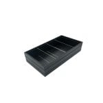 B1/3 Ribbed Black Oak Trolley Partitioned Stacker Box 398x212x80