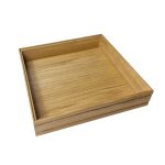 B2/3 Ribbed Natural Oak Trolley Stacker Box 424x398x80