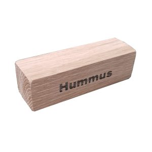 Hummus Labelled Oak Display Block 100x30x30