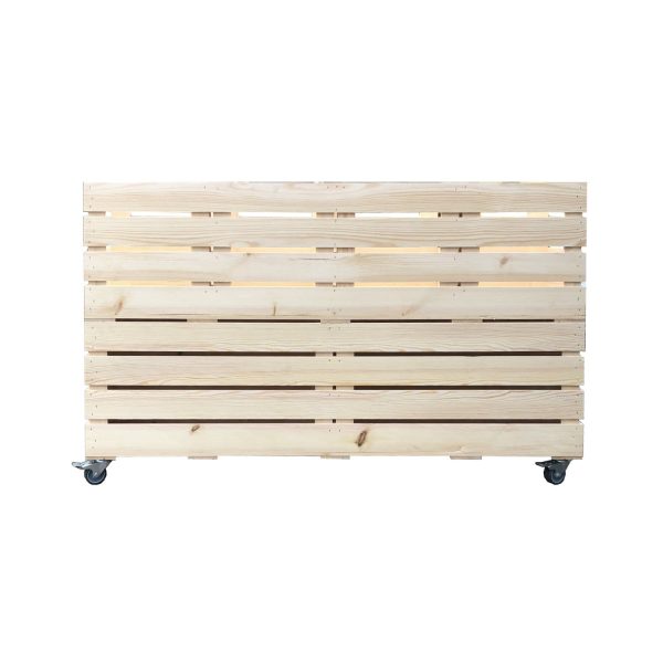 Natural Rustic 4 Bin Impulse Merchandise Paddock Display Stand 1200x300x758 side view Natural Rustic 4 Bin Impulse Merchandise Paddock Display Stand 1200x300x758 side view