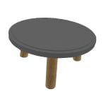 Amberley Grey Topped Oak Milking Stool 290Dx140